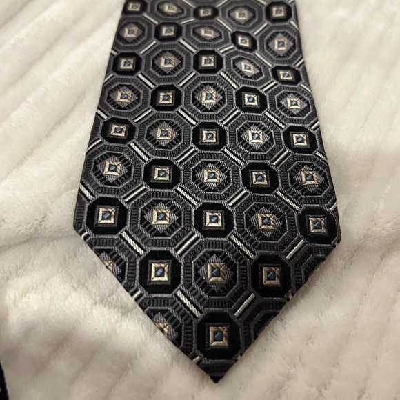 Pronto Uomo Couture Black Silver Tie 0155 - Picture 1 of 3